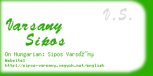 varsany sipos business card